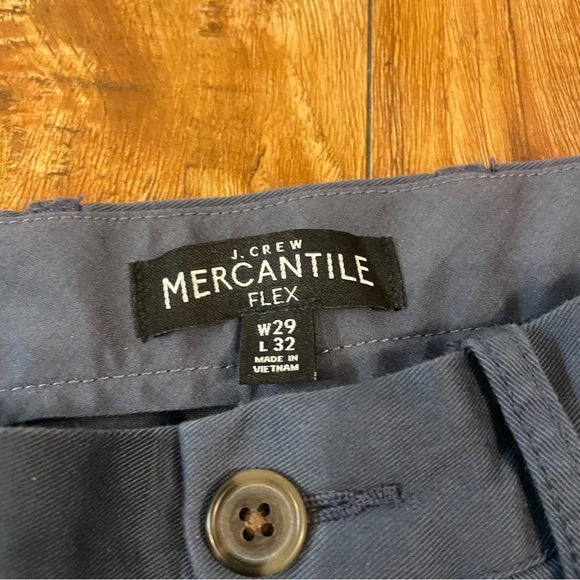 J CREW Men’s Flex Straight Fit Blue Khaki Trouser Dress Pant Size 29 x 32 - Picture 2 of 10